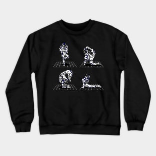 Space Astronaut Yoga Poses Crewneck Sweatshirt